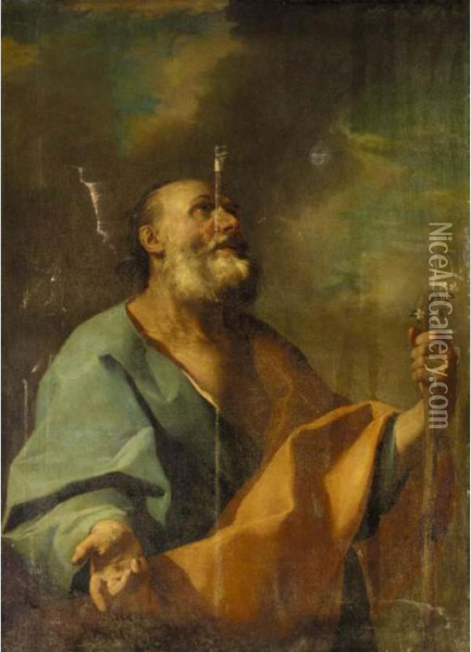 Saint Joseph Oil Painting - Giuseppe Antonio Petrini