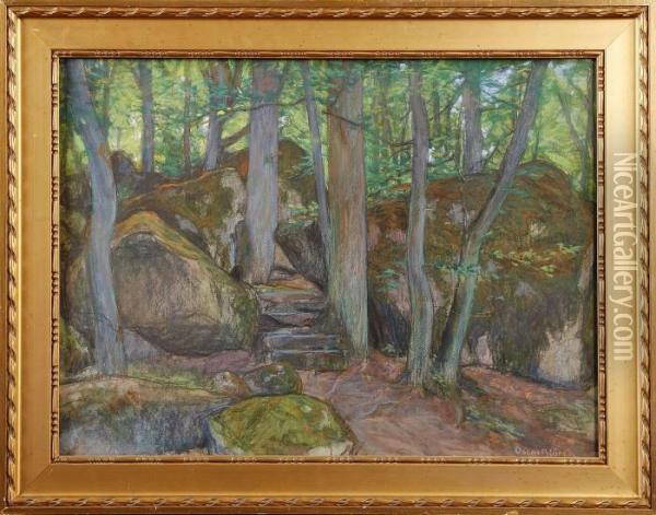 Skogsparti Oil Painting - Gustav Oscar Bjorck