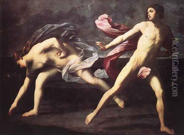 Atalanta and Hippomenes c. 1612 Oil Painting - Guido Reni
