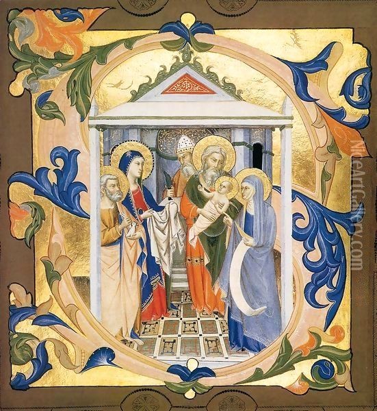 Gradual from Santa Maria degli Angeli (Folio 32v) 2 Oil Painting - Don Silvestro Dei Gherarducci