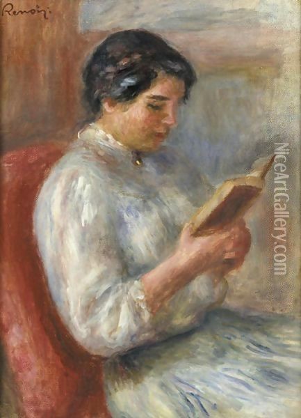 Femme Lisant Oil Painting - Pierre Auguste Renoir