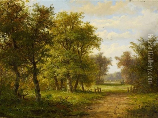 Sommerliche Waldlandschaft Oil Painting - Jan Evert Morel the Elder