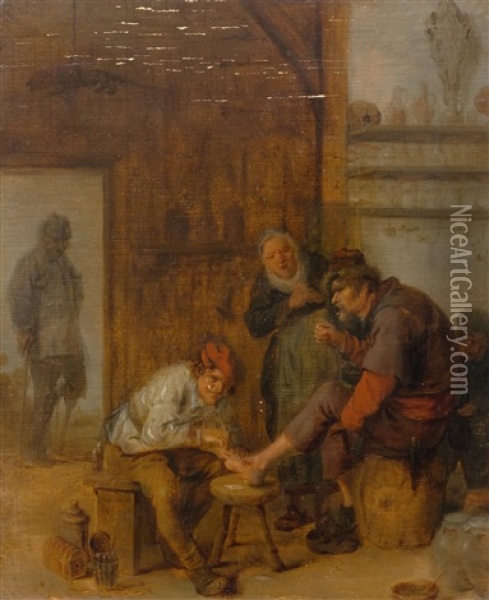 The Foot Operation Oil Painting - Jan Miense Molenaer