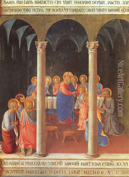 Communion of the Apostles 1450 Oil Painting - Angelico Fra