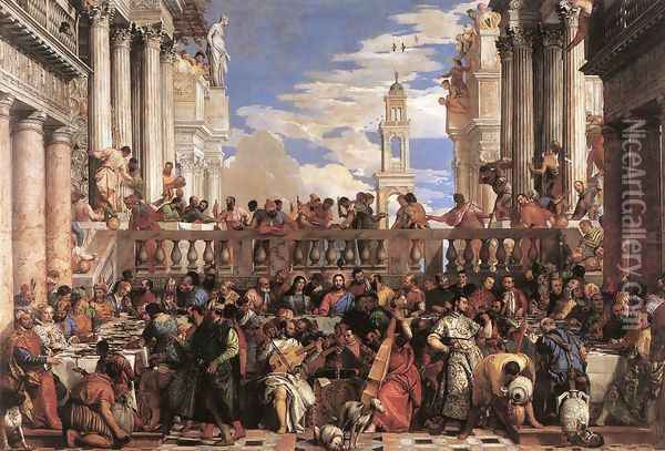 The Marriage at Cana 1563 Oil Painting - Paolo Veronese (Caliari)