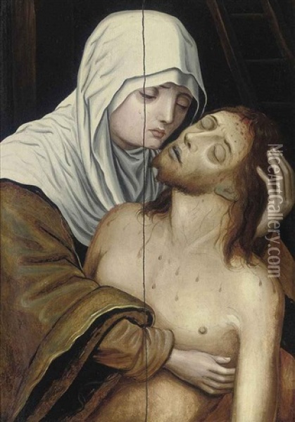 Pieta Oil Painting - Juan De Flandes