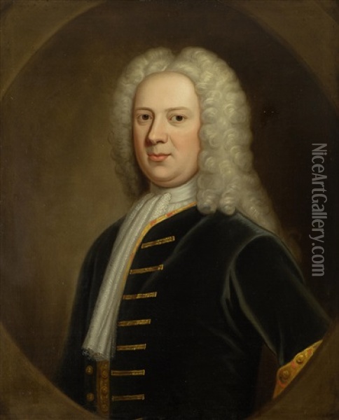Portrait Of John Stirling (1677-1736), Provost Of Glasgow Oil Painting - William Aikman