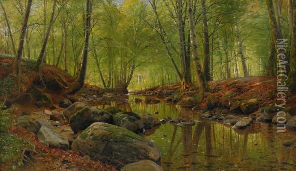 Summer Landscape Oil Painting - Peder Mork Monsted