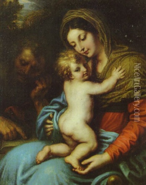 The Holy Family Oil Painting - Michel Corneille the Younger