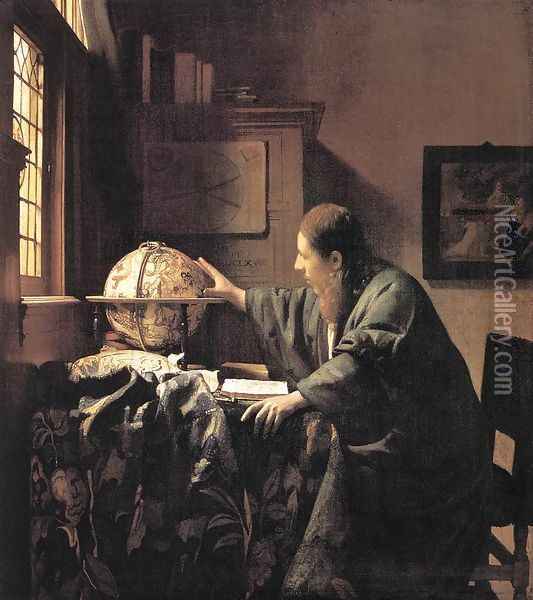 The Astronomer c. 1668 Oil Painting - Jan Vermeer Van Delft