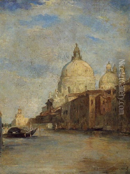 Venise, Le Grand Canal Et La Salute Oil Painting - Maurice Bompard