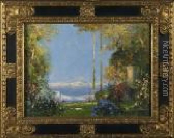 The Garden Of Peace Oil Painting - Thomas E. Mostyn