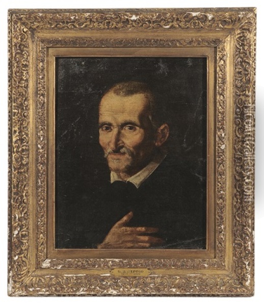 Portrait Of An Old Man Oil Painting - Annibale Carracci