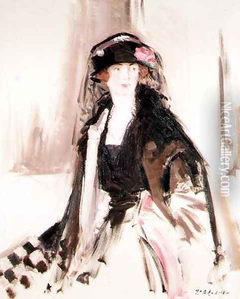Portrait of Lady Lavery Oil Painting - Francis Campbell Boileau Cadell