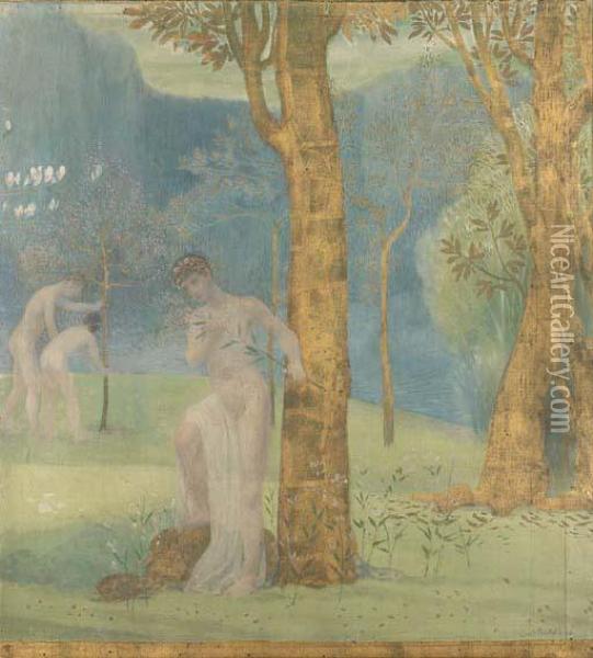Paysage Romantique Oil Painting - Constant Montald