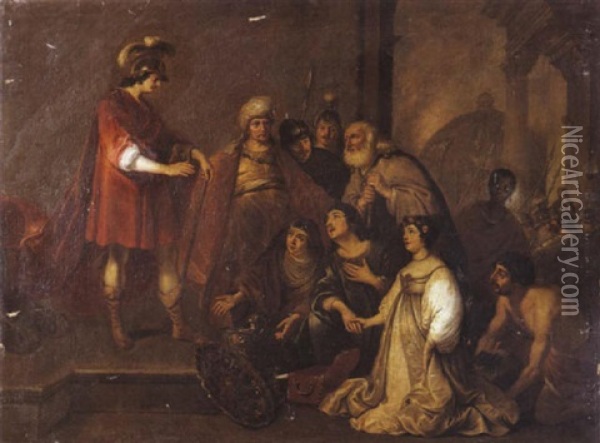 Salomon Et La Reine De Saba Oil Painting - Gerbrand Van Den Eeckhout