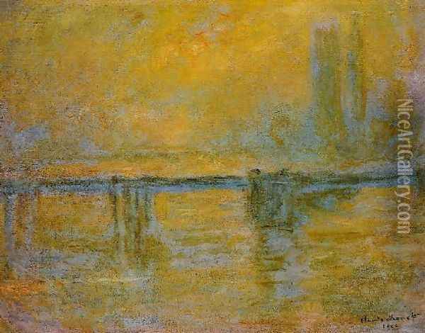 Charing Cross Bridge Fog Oil Painting - Claude Oscar Monet