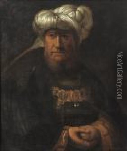 A Tronie Oil Painting - Rembrandt Van Rijn