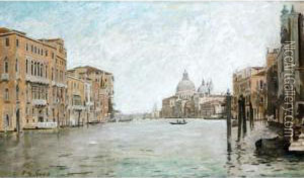 View Of Santa Maria Della Salute, Venice Oil Painting - Reginald Grenville Eves