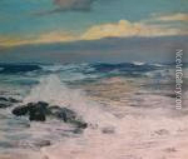 Crashing Surf Oil Painting - Howard Russell Butler