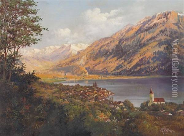 Brienz Am Brienzersee Oil Painting - Rudolf Johann Weisse