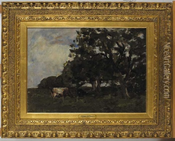 Cows In A Field (study) Oil Painting - Nathaniel Hone the Younger