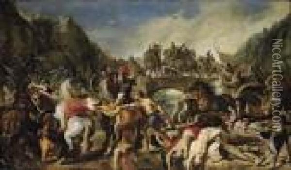 The Battle Of The Amazons Oil Painting - Peter Paul Rubens