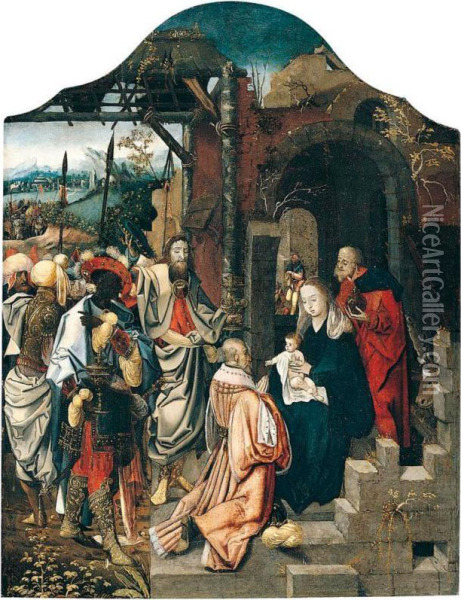 The Adoration Of The Magi Oil Painting - Jan de Beer