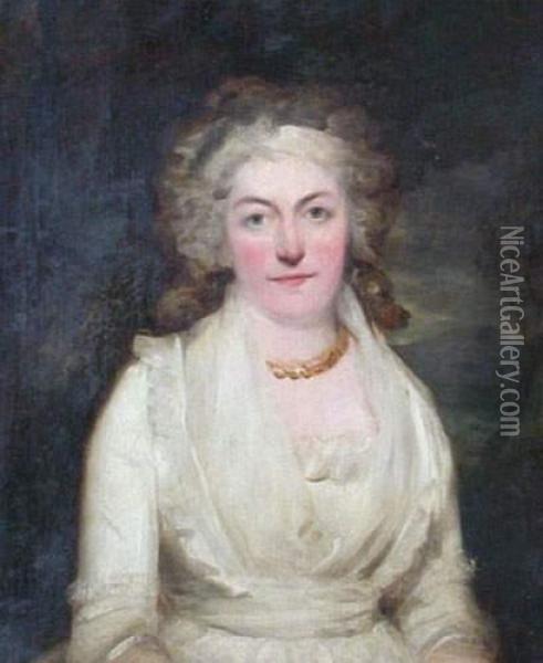 Portrait De Mary Wollstonegraft Godwin Oil Painting - John Hoppner
