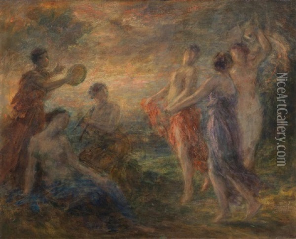 Danses Au Soir Oil Painting - Henri Fantin-Latour