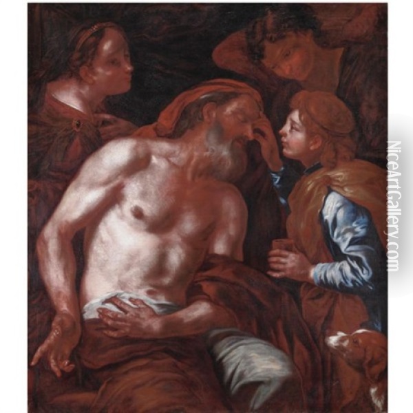 Tobia Cura Il Padre Oil Painting - Johann Carl Loth