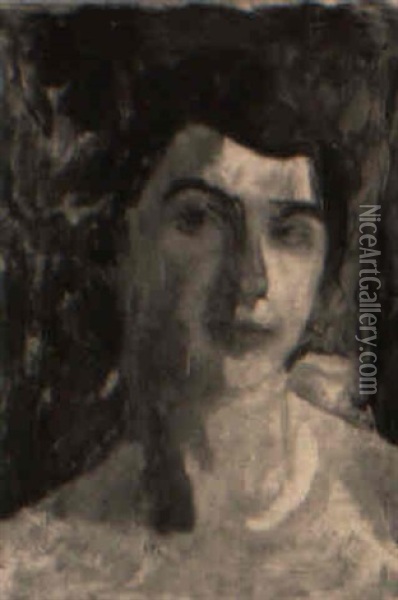 Portrat Einer Jungen Frau Oil Painting - Hugo von Habermann the Elder