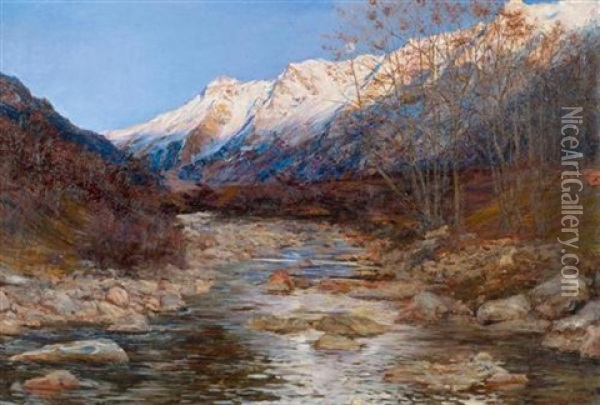 Sera D'autunno Oil Painting - Giovanni Giacometti