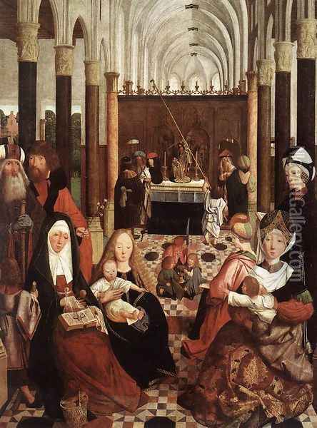 The Holy Kinship 1475-80 Oil Painting - Tot Sint Jans Geertgen