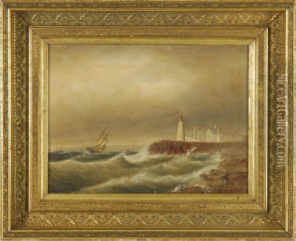 Eastern Point Light Gloucester Harbor Oil Painting - Clement Drew