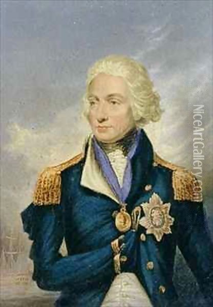 Horatio, Viscount Nelson (1758-1805) Oil Painting - George Baxter