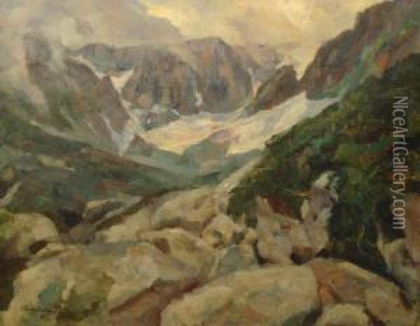 Die Kleine Schneegrube Oil Painting - Hans E. Oberlander