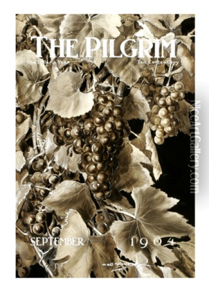 The Pilgrim (grapes), September Oil Painting - William Henry Dethlef Koerner