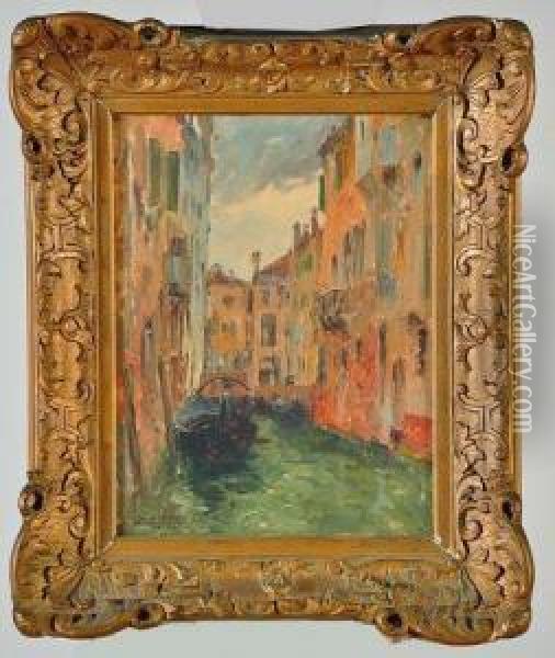 vue De Venise Oil Painting - Joseph Saint-Germier