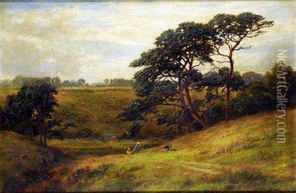 Near Foremark, Derbyshire Oil Painting - George Turner