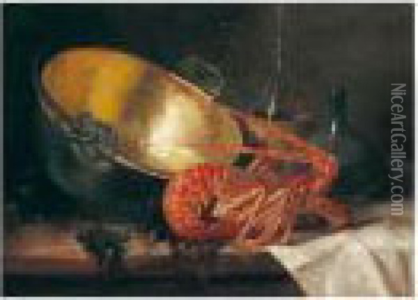 Homard, Moules Et Chaudron Oil Painting - Alphonse de Neuville