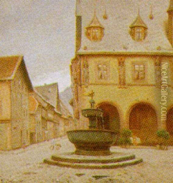 Byparti Fra Gozlar Oil Painting - Louis Isak Napoleon Jensen