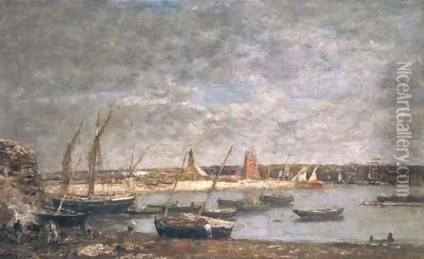 Cameret, Le Port Oil Painting - Eugene Boudin
