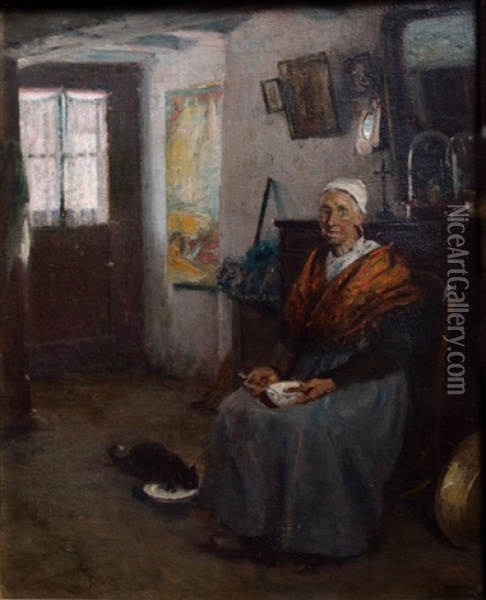 Anciana Oil Painting - Manuel Barthold