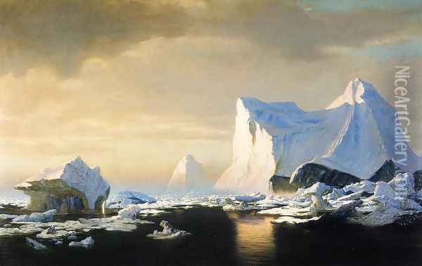 Icebergs In The Arctic Oil Painting - William Bradford