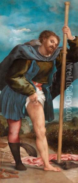 San Rocco Oil Painting - Lorenzo Lotto
