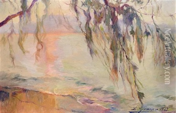 Puesta De Sol (sunset) Oil Painting - Luis Graner y Arrufi