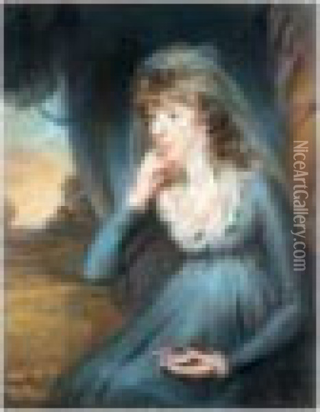 Fanny Wilson: Mrs Bosville Of Thorpe Oil Painting - John Russell