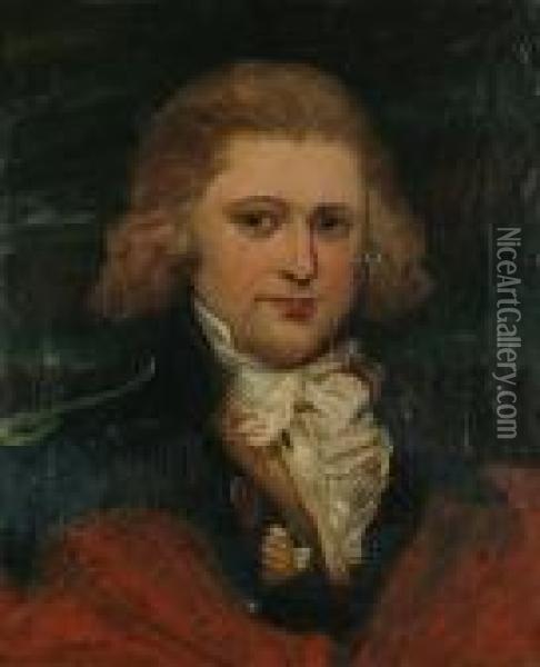 A Study Of A Gentleman In Naval Uniform Oil Painting - Sir William Beechey