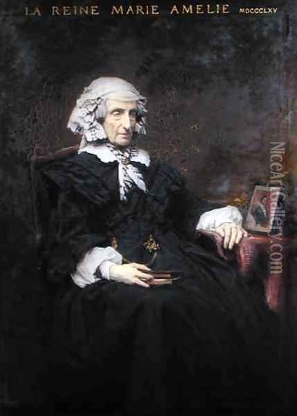 Marie Amelie de Bourbon 1782-1866 Oil Painting - Charles Francois Jalabert
